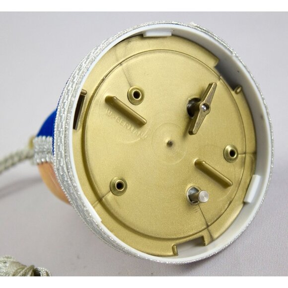 Vintage Hummel Searching Angel Musical Bell Ornament Blue Velvet Silent Night - Picture 3 of 3